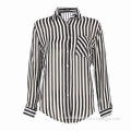 Ladies' Casual Blouse, 100% Polyester Chiffon, Zebra Print, Long Sleeves